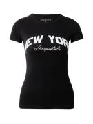 AÉROPOSTALE Shirts 'NEW YORK'  sort / hvid