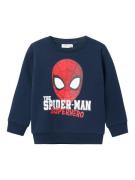 NAME IT Sweatshirt 'Nurit Spiderman'  marin / rød / hvid