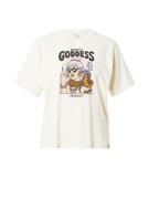 Iriedaily Shirts 'No Goddess'  beige / orange / sort / hvid
