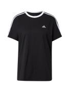 ADIDAS SPORTSWEAR Funktionsbluse 'Essentials 3-Stripes'  sort / hvid