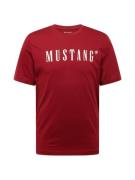MUSTANG Bluser & t-shirts 'Austin'  carminrød / hvid