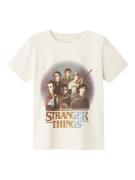 NAME IT Shirts 'Stranger Thing'  blandingsfarvet / hvid