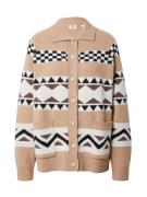 LEVI'S ® Cardigan 'Alaska Sweater'  camel / sort / hvid