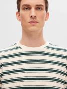 SELECTED HOMME Bluser & t-shirts  mørkegrøn / naturhvid