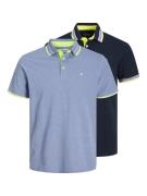 JACK & JONES Bluser & t-shirts 'Paulos'  navy / dueblå / lysegrøn