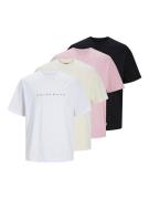 JACK & JONES Bluser & t-shirts 'EASTER'  beige / lyserød / sort / hvid