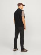 JACK & JONES Vest 'Dave'  cognac / black denim