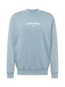 JACK & JONES Sweatshirt 'LAKE'  lyseblå / hvid