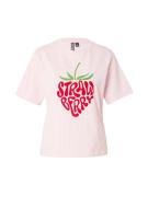 PIECES Shirts 'SWEET'  grøn / pastelpink / blodrød