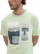 TOM TAILOR Bluser & t-shirts  stone / mint / hvid