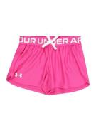 UNDER ARMOUR Sportsbukser 'Play Up Solid'  pink / hvid