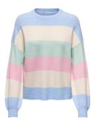 ONLY Pullover 'Atia'  creme / røgblå / pastelgrøn / lys pink