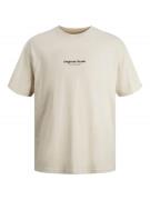 JACK & JONES Bluser & t-shirts 'Vesterbro'  beige / sort