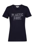 ICEBREAKER Funktionsbluse 'Tech Lite II Plastic Free'  navy / hvid