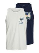 JACK & JONES Bluser & t-shirts 'CHILL'  navy / hvid