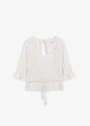 Scalpers Bluse 'Crochet'  hvid