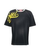 DIESEL Bluser & t-shirts 'T-ROXT-SLITS'  gul / sort / hvid