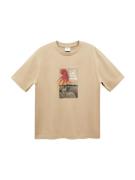 MANGO MAN Bluser & t-shirts 'OCTOPUS'  beige / rød / sort / hvid