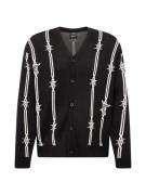 HUF Cardigan  sort / hvid