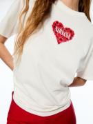 Pull&Bear Shirts 'NIRVANA'  greige / blodrød / melon / hvid