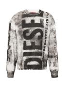 DIESEL Sweatshirt 'S-BUNT-BISC'  lysegrå / mørkegrå / sort