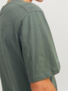 JACK & JONES Bluser & t-shirts 'Lafeyette'  mørkegrøn / hvid