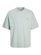 JACK & JONES Bluser & t-shirts 'BORA'  mint / abrikos / sort / hvid