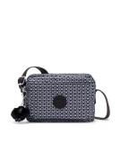 KIPLING Skuldertaske 'ABANU'  sort / hvid