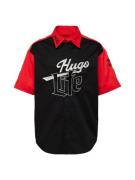 HUGO Skjorte 'Escar'  rød / sort / hvid