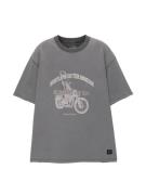 Pull&Bear Bluser & t-shirts  grå / lysegrå / sort