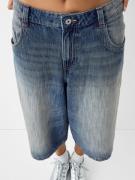 Bershka Jeans  blue denim / kirsebærsrød / hvid