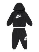 Nike Sportswear Joggingdragt 'CLUB FLEECE'  sort / hvid