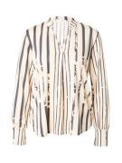 Key Largo Bluse  beige / sort