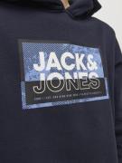 Jack & Jones Junior Sweatshirt 'LOGAN'  navy / lyseblå / offwhite