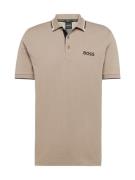 BOSS Bluser & t-shirts 'Paddy Pro'  mørkebrun / khaki / hvid