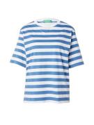 UNITED COLORS OF BENETTON Shirts  blå / hvid