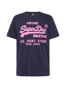 Superdry Bluser & t-shirts  mørkeblå / pink