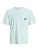 JACK & JONES Bluser & t-shirts 'Lafayette'  azur / græsgrøn / sort