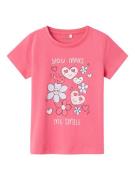 NAME IT Bluser & t-shirts 'VEEN'  pastelblå / pink / lyserød / sort