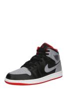 Jordan Sneaker high 'AIR JORDAN 1 MID'  grå / rød / sort