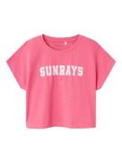 NAME IT Bluser & t-shirts 'Vilma'  lys pink / hvid