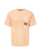 JACK & JONES Bluser & t-shirts 'ARUBA'  brun / gul / pastelorange / hv...