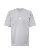 JACK & JONES Bluser & t-shirts 'OSCAR'  grå / hvid