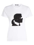 Karl Lagerfeld Shirts ' Boucle Profile '  sort / hvid