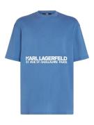 Karl Lagerfeld Bluser & t-shirts 'Rue St-Guillaume'  røgblå / hvid