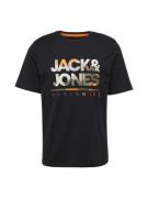 JACK & JONES Bluser & t-shirts 'JJLUKE'  mudderfarvet / orange / sort ...