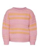 Vero Moda Girl Pullover 'CASCIA'  curry / pink