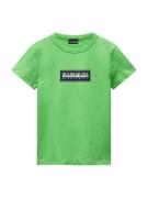 NAPAPIJRI Shirts 'K S-CHAMOIS'  græsgrøn / sort / hvid