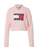 Tommy Jeans Pullover  navy / lys pink / rød / hvid