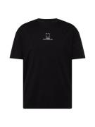 JACK & JONES Bluser & t-shirts 'NATURE'  laks / sort / hvid